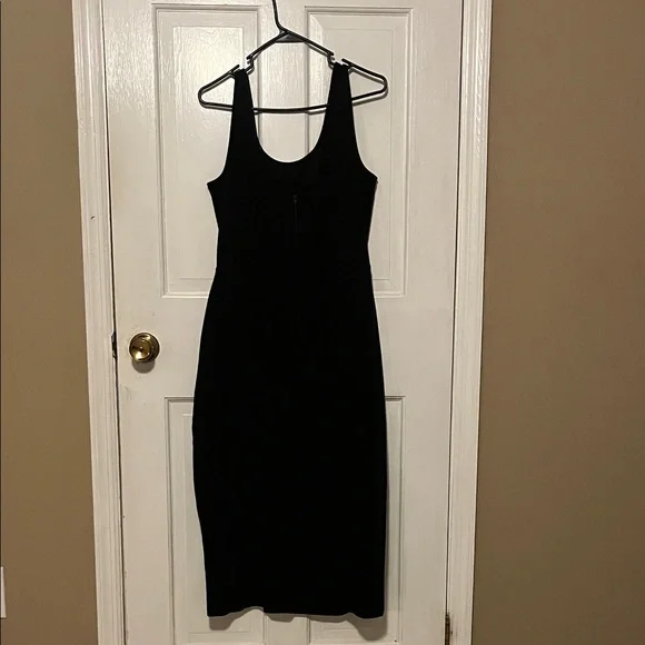 Sydney Love Black Midi Dress with Silver Accents - Picture 2 of 4